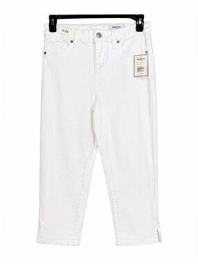 Secrets With Love White Capri Jeans Juniors 3 High Waist Cropped NEW With Tags